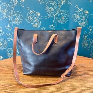 Madewell zip top black tote